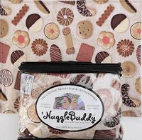 'NUGGLEBUDDY Microwavable Moist Heat & Aromatherapy/Cold Pack Combo. Organic Rice Pack. BISCOTTI Fabric with SUGAR COOKIE Scent! Great Gift Idea!