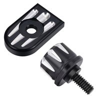 Amazicha Seat Bolt Screw Cover Tab Mount Knob Black Kit for Harley Davidson 1996-2019
