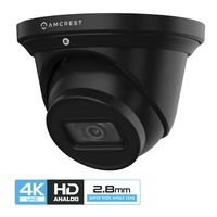 Amcrest ProHD 4K Dome Outdoor Security Camera, 4K (8-Megapixel), Analog Camera, 164ft Night Vision, IP67 Weatherproof Housing, 2.8mm Lens, 110° Wide Angle, Built-in Microphone, Black (AMC4KDM28-B)