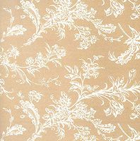 White Floral Print On Kraft Gift Wrapping Tissue Paper for Art DIY Crafts in Bulk # 0331 ~ Bulk Pack 240 Sheets Size 20" x 30"