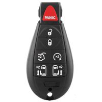 ECCPP Replacement fit for 7 Buttons Uncut 433MHz Keyless Entry Remote Key Fob 08-15 Chrysler Town & Country Volkswagen Routa Dodge Grand Caravan 05026198AD (Pack of 1)
