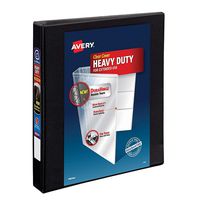 Avery Heavy-Duty View Binder, 1" One-Touch Slant Rings, 250-Sheet Capacity, DuraHinge, Black (79699)