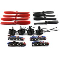 QWinOut Mini Racing Drone 210/250/270 Quadcopter Brushless DIY Combo Set : 2X 5045 Propellers & 4X BLheli REV11.2 15A ESC LED Light & 4Pcs 2204 2300KV Motor CW+CCW