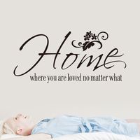 Hemlock Home Wall Sticker Removable Bedroom Decor Vinyl Art Stickers (Black)