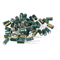uxcell Aluminum Radial Electrolytic Capacitor Low ESR Green with 47uF 63V 105 Celsius Life 3000H 6.3 x 12 mm High Ripple Current,Low Impedance 50pcs
