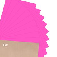 JANDJPACKAGING Neon Pink HTV Heat Transfer Vinyl - 10 Pack HTV Vinyl for Cricut, Silhouette Cameo, Bonus Teflon for Heat Press Machine