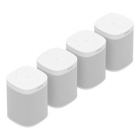 Sonos One (Gen 2) Multi-Room Voice Controlled Smart Speakers Bundle (4-Pack) - White