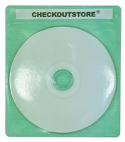 CheckOutStore (100) Premium CD Double-Sided Storage Plastic Sleeve (Green)