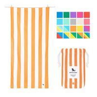 Dock & Bay Sand Free Beach Towel Microfibre - Ipanema Orange, Large (160x80cm, 63x31) - Fast Drying Camping Towel for Sports, Pool, Bath Towel