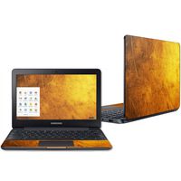 Mightyskins Skin Compatible with Samsung Chromebook 3 11.6" - Textured Gold | Protective, Durable, and Unique Vinyl Decal Wrap Cover | Easy to Apply, Remove, and Change Styles | Made in The USA
