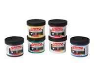 Speedball 4504W Fabric Screenprinting Ink Set, Black, Green, White, Blue, Yellow, Red 6 Pack