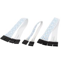 Uxcell 5 Pin 5 Wire 24AWG Female IDC Flat Ribbon Cable 2.54 mm Pitch 20 cm 5 Pieces