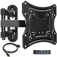 JUSTSTONE Full Motion TV Wall Mount Bracket for 28-42 Inch LED, Flat Screen Curved TVs and Monitor, Wall Mount Tilts Swivels & Extends 16 Inches Articulating Arms 66lbs Loading, Max VESA 200x200