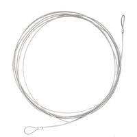 16.5Ft Security Safety Cable Luggage Lock Safety Cable Wire with Braided Steel Coated Double Loop by CPACC