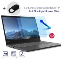 2-Pack 14" Anti Blue Light Screen Protector for Acer Chromebook 14 / HP Chromebook 14 /Dell Latitude 14 /HP Stream 14 /Lenovo Chromebook S330 Screen Filter with Webcam Cover