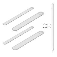 TXEsign Set of 4 Adhesive Metal Plate Compatible with Magnetic Apple Pencil 2nd Generation (2pcs Small & 2pcs Large)