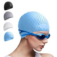 Tripsky Silicone Swim Cap,Comfortable Bathing Cap Ideal for Curly Short Medium Long Hair, Swimming Cap for Women and Men, Shower Caps Keep Hairstyle Unchanged