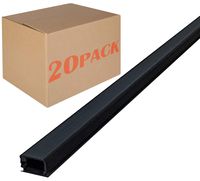 Electriduct Medium Latching Cable Raceway (500 Series) - 6 Feet - Black | 20 Sticks (120 Feet Total) (120 Total feet)