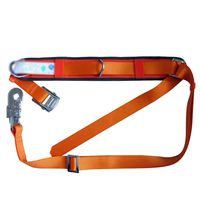 Carriemeow Belt Single Waist Safety Harness Fence Work Fall Protection Electrician Outdoor Climbing Supplies Work (Color : Orange)