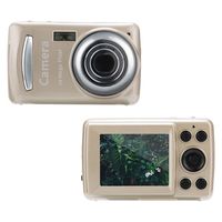 Digital Camera Point and Shoot, 2.4HD Screen Digital Camera 16MP Anti-Shake Face Detection Camcorder Blank, Recording HD 1280P Resolution Videos (Gold)
