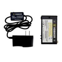 Vosker Rechargeable Battery Pack and Charger for V100 and V200 Security Cameras, Long Lasting Lithium Ion, Fast Charge 2000 mAh Capacity, Cold Weather Resistant