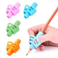 Pencil Grips - BUSHIBU Children Pen Writing Aid Grip Set Posture Correction Tool for Kids Preschoolers Children,Hollow Ventilation (4PCS)