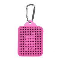 TOGEHAO Colorful Silicone Case Cover Carriable with Hook for JBL GO 2 Portable Wireless Bluetooth Speaker (Pink)