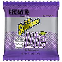 Sqwincher Lite Powder Pack, No Artificial Flavors, Additives or Colors, 3 gal, 60 gal Case Yield, Grape 016850-GR (Pack of 20)