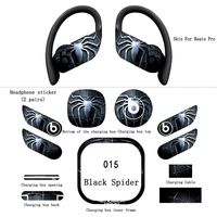 Batter Marble PowerBeats Pro Skin -Sticker- Ultra Thin, Lightweight Vinyl Decal Protection for Beats PowerBeats Pro (Black Spider)