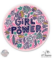 GT Graphics Girl Power Pretty - 3" Vinyl Sticker - For Car Laptop I-Pad Phone Helmet Hard Hat - Waterproof Decal