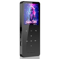 16GB Mp3 Player with Bluetooth,EVIDA Portable Lossless Music Player for Running Walking with Speaker Voice recorder, Long Battery Life Metal Shell Touch Button