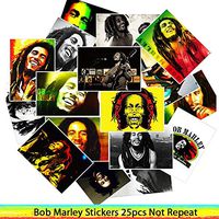 25Pcs/Lot Waterproof Singer Bob Marley PVC Stickers for Laptop Motorcycle Skateboard Luggage Decal Toy Sticker