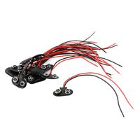 uxcell 15Pcs 15cm Wire 9V 9 Volt Battery Clip Connector Lead I Type