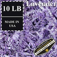 Mighty Gadget Brand 10 LB Value Pack Crinkle Cut Paper Shred Filler for Packing and Filling Gift Baskets, Gift Boxes Natural Craft Bedding in Lavender (10 LB)