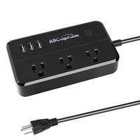 Power Strip with USB, ABCaptain Portable Surge Protector with 3 USB Ports and 3 AC Outlets, Desktop Charging Station, 4.1 ft Extension Cord for Home, Office and Travel