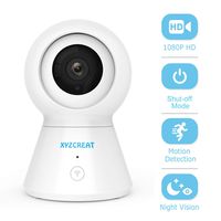 Wireless Camera, XYZCREAT 1080p WiFi Home Security Cameras with Shut-Off Mode, 360° Viewing 8X Zoom, Surveillance Camera with 30-Day Trail Cloud Storage 2-Way Audio AI Motion Detection Night Vision