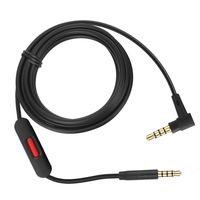 LASMEX Replacement Aux Cord Inline Microphone Remote for Beats Sony Skullcandy Monster Compatible with iPhone iPad iPod and Apple Adapter 59in 3.5mm Male Audio Cable, 1 Pack
