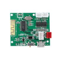 Haihuic Bluetooth 5.0 Receiver Board Stereo Audio Amplifier 2x5W Mini Amp Module 3.7-5V for DIY Wireless Speaker