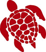 hBARSCI Sea Turtle Vinyl Decal - 5 Inches - for Cars, Trucks, Windows, Laptops, Tablets, Outdoor-Grade 2.5mil Thick Vinyl - Red