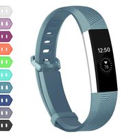 Wekin Replacement Bands Compatible with Fitbit Alta and Alta HR, Breathable Sport Silicone Wristbands Bracelet Strap with Secure Metal Buckle for Woman Men Small Large