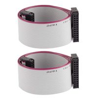 Uxcell a15112300ux1165 IDC Flat Ribbon Cable, 24 Pin, 24 Wire, 2.54 mm Pitch, 50 cm Length, 2 Pieces