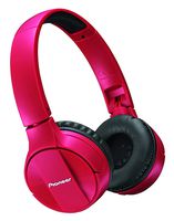 Pioneer Bluetooth Lightweight On Ear Wireless Stereo Headphones, Red SE-MJ553BT(R)
