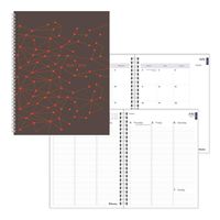 Blueline Weekly/Monthly Academic Planner, 13 Months - July 2019 to July 2020, Twin-Wire Binding, Geo Design, 11 x 8.5 Inches, Brown (CA958PJ.02-20)