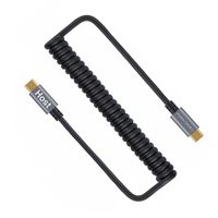 CableCreation Micro USB to Micro USB Cable, (0.56ft to 4ft) Coiled Micro USB OTG Cable with Gold Plated Connector Aluminium Shell Compatible for Smart Phones, Tablets, DJI Remote and More, Black