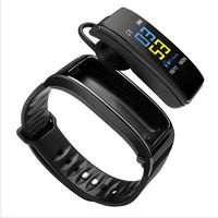 Deysen 2-in-1 Smart Bracelet with Bluetooth Earphone,Smart Bracelet Talk Band (Black)