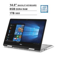 Dell 2019 Newest Inspiron 5000 14 Inch FHD 1080P 2-in-1 Touchscreen Laptop, 8th Gen Intel 4-Core i7-8565U up to 4.6 GHz, Intel UHD 620, 8GB DDR4 RAM, 1TB SSD, Backlit KB, HDMI, Windows 10 (Renewed)