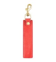alto Handmade Premium Italian Leather Keychain Stand Cable Straps (Red)