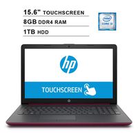 2019 HP Pavilion 15.6 Inch HD Touchscreen Laptop (8th Gen Intel Core i3-8130U up to 3.4GHz, 8GB DDR4 RAM, 1TB HDD, Intel UHD Graphics 620, WiFi, Bluetooth, Windows 10, Burgundy)
