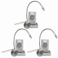 Retekess TW102 Window Speaker System Bank Window Intercom Dual Way Window Microphone and Speaker System 3W/3W Anti-Interference (Silver, 3 Pack)