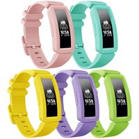 findway Compatible with Fitbit Ace 2 Bands for Kids 6+, Soft Silicone Bracelet Accessories Sport Strap Boys Girls Wristbands Compatible for Fitbit Inspire HR & Ace 2